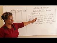 Video thumbnail for FORM 1 MATHS: LINEAR EQUATIONS JANE HOPE