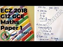 Video thumbnail for ECZ Grade 12 GCE Maths P1 2018 SOLUTIONS (Q7 to Q10) | Zambian Past Paper
