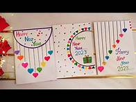 Video thumbnail for Happy New Year Card 2023 / easy and Beautiful new year greeting card / Diy new year card ideas