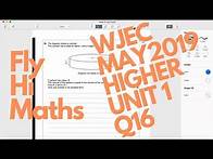 Video thumbnail for GCSE Maths Revision | WJEC May 2019 Higher Tier Unit 1 Non-Calculator | Question 16