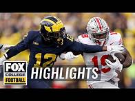 Video thumbnail for No. 2 Ohio State Buckeyes vs. No. 3 Michigan Wolverines Highlights | CFB on FOX