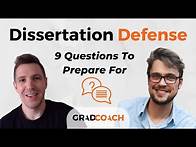 Video thumbnail for Preparing For Your Dissertation Defense (Viva Voce): 9 Questions You MUST Be Ready For (+ Examples)