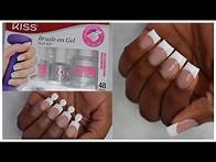 Video thumbnail for HOW TO: DIY Kiss Brush On Gell Nail Kit & 1 Week Update |$10 | Easy French Nails