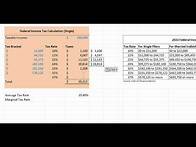 Video thumbnail for Calculating Federal Income Taxes Using Excel | 2023 Tax Brackets