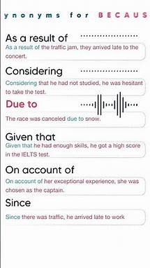 Video thumbnail for Synonyms for BECAUSE with Examples -- Words related to “Because” #because #english