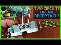 Video thumbnail for How To Split Wire an Outlet or Receptacle - Two Circuits on One Outlet (Duplex Receptacle)