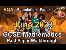 Video thumbnail for AQA GCSE Maths June 2023 Paper 1 Foundation Tier Past Paper Walkthrough