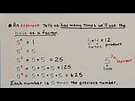 Video thumbnail for 6th Grade Math 9.1a, Identifying Repeated Multiplication, Using Exponents