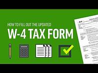 Video thumbnail for How to fill out the updated W-4 tax form