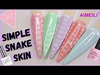 Video thumbnail for BLOOMING GEL NAIL ART 🐍| SNAKE PRINT NAILS | AIMEILI BLOSSOM GEL POLISH