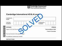 Video thumbnail for AS level Physics 9702 Feb/March 2022 Paper 22 Past Paper Solution