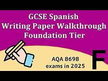 Video thumbnail for GCSE Spanish Writing (Foundation): Complete Walkthrough