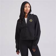 Video thumbnail for Women's Boston Bruins lululemon Black Scuba Oversized Half-Zip Hoodie