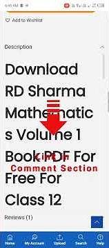 Video thumbnail for How to Download class 12 RD Sharma Maths Book PDF for Free | Class 12 | latest | NotesDrive
