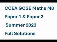 Video thumbnail for CCEA GCSE Maths M8 June 2023 Past Papers Solutions | Paper 1 (Non-Calculator) & Paper 2 (Calculator)