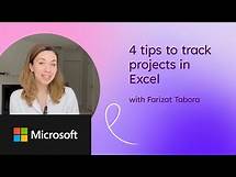 Video thumbnail for Microsoft Create: Four tips to track projects in Excel
