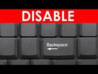 Video thumbnail for 🚫 Disable Backspace Key