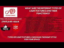 Video thumbnail for What are the different types of light fixtures and their functions?