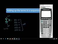 Video thumbnail for Summation Notation On Your Calculator