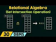 Video thumbnail for Relational Algebra (Set Intersection Operation)