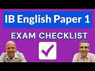 Video thumbnail for IB ENGLISH A: Paper 1 Checklist - WATCH 5 MINUTES BEFORE EXAMS!