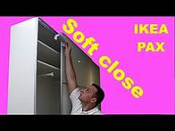 Video thumbnail for IKEA PAX sliding doors soft close instructions