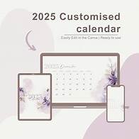 Video thumbnail for Editable 2025 Calendar Templates | Fully Editable for Free in Canva | 2025 Calendar Printable | Digital Calendar - Etsy