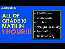 Video thumbnail for ALL OF GRADE 10 MATH IN ONLY 1 HOUR!!! | jensenmath.ca