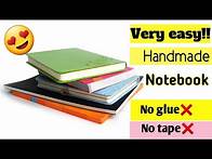 Video thumbnail for Handmade notebook|Mini notebook|How to make notebook without glue|Notebook making at home|No glue