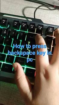 Video thumbnail for how to press backspace key in pc
