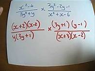 Video thumbnail for Multiplying and dividing algebraic fractions