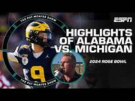Video thumbnail for Pat McAfee Show HIGHLIGHTS from The Rose Bowl: Alabama vs. Michigan | ESPN College Football