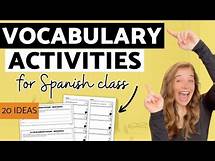 Video thumbnail for 20 Spanish Vocabulary Practice Activities and Review Games for Middle & High School Spanish Class