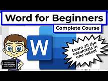 Video thumbnail for Microsoft Word for Beginners - The Complete Course