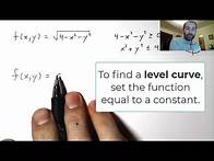 Video thumbnail for Level Curves and Traces of Multivariable Functions