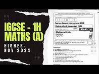 Video thumbnail for IGCSE Edexcel Maths A | Higher Paper 2 4ma1/1h | Oct Nov 2024 |Walkthrough