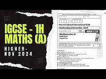 Video thumbnail for IGCSE Edexcel Maths A | Higher Paper 2 4ma1/1h | Oct Nov 2024 |Walkthrough