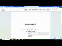 Video thumbnail for Formatting a paper in APA style 7th Edition