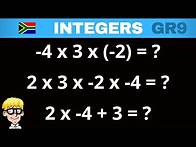 Video thumbnail for Integers Grade 9: Multiply and divide Practice