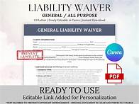 Video thumbnail for Editable General Liability Waiver Template, Printable All-purpose Waiver, Small Business Liability Form, Ready to Use Legal Waiver - Etsy