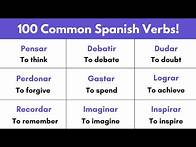 Video thumbnail for Learn 100 Common Spanish Verbs in Just 23 Minutes!😊🇪🇸