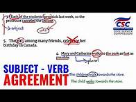 Video thumbnail for SUBJECT - VERB AGREEMENT | Verbal Ability Test - Sample Questions