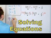 Video thumbnail for 04 - Solve Equations & Inequalities with Fractional Coefficients