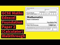 Video thumbnail for GCSE Maths Edexcel Foundation Past Paper 2 (Calculator) - Walkthrough