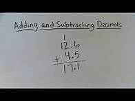 Video thumbnail for Adding and Subtracting Decimals - 4th Grade Math Lesson