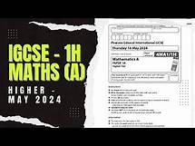 Video thumbnail for IGCSE Edexcel Maths A | Higher Paper 1 4ma1/1h | May June 2024 |Walkthrough