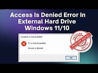 Video thumbnail for [Fixed] External Hard Drive Access Denied Windows 11/10