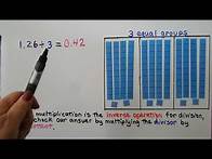 Video thumbnail for 5th Grade Math 5.2, Model Dividing Decimals by Whole Numbers