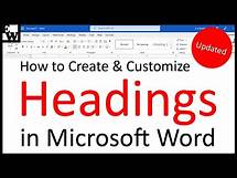 Video thumbnail for How to Create and Customize Headings in Microsoft Word (PC & Mac)