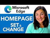 Video thumbnail for Microsoft Edge: How to Set or Change the Homepage in Microsoft Edge